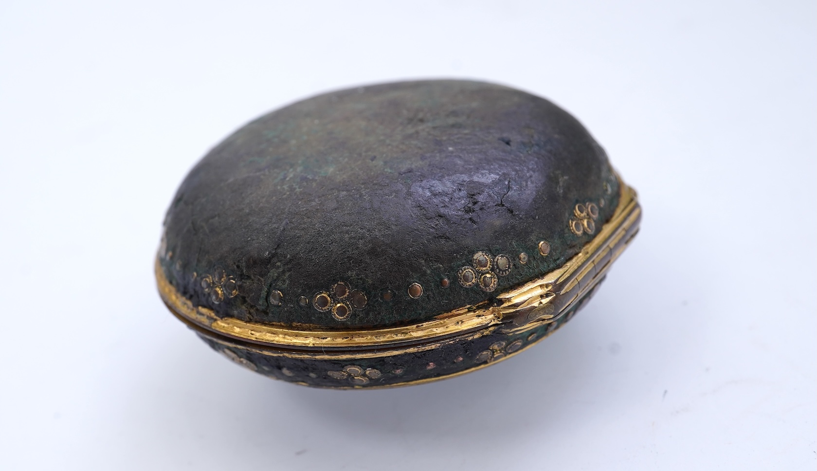 An 18th century gilt metal and leather pair cased key wind verge pocket watch by Samuel Adams, Bromley, Kent, circa 1770